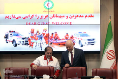 مراسم تحویل کمک‌های بشردوستانه آلمان برای سیل‌زدگان ایران