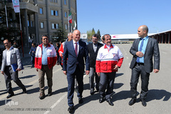 مراسم تحویل کمک‌های بشردوستانه آلمان برای سیل‌زدگان ایران