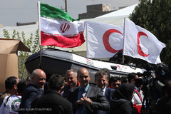 مراسم تحویل کمک‌های بشردوستانه آلمان برای سیل‌زدگان ایران