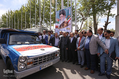 مراسم گلریزان جامعه ورزش برای کمک به مردم سیل‌زده