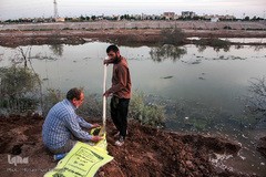 تلاش برای مقابله با سیل در اهواز