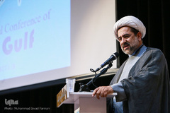 حجت‌الاسلام والمسلمین مهدی شیخ، عضو کمیسیون فرهنگی و نماینده مردم تهران در سیزدهمین همایش ملی خلیج فارس