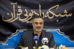 احمد ابوالقاسمی، مدیر رادیو قرآن در نشست خبری شبکه رادیویی قرآن 