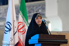 معصومه ابتکار، معاون رئيس جمهور در امور زنان و خانواده در پنجمین آیین نکوداشت مقام حضرت خدیجه(س)