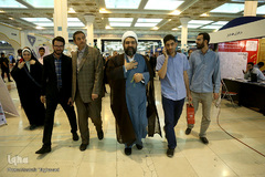 حضور حجت الاسلام شهاب مرادی در ششمین روز نمایشگاه قرآن کریم در غرفه ایکنا