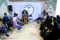 سخنرانی حجت الاسلام شهاب مرادی در ششمین روز نمایشگاه قرآن کریم در غرفه ایکنا