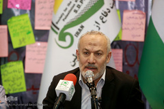 ناصر ابوشریف، نماینده جنبش جهاد اسلامی فلسطین در یازدهمین روز بیست و هفتمین نمایشگاه بین‌المللی قرآن