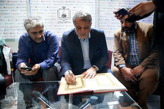 بازدید محسن هاشمی از یازدهمین روز بیست و هفتمین نمایشگاه بین‌المللی قرآن