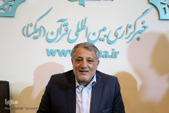 حضور محسن هاشمی در غرفه ایکنا در یازدهمین روز از برگزاری بیست و هفتمین نمایشگاه بین المللی قرآن کریم