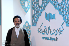 حضور سیدمحمود دعایی، مدیر مسئول روزنامه اطلاعات در غرفه ایکنا در دوازدهمین روز از برگزاری بیست و هفتمین نمایشگاه بین المللی قرآن کریم