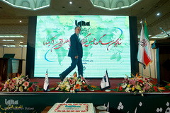 سیدعباس صالحی، وزیر فرهنگ و ارشاد اسلامی در مراسم 16 سالگی خبرگزاری ایکنا در بیست و هفتمین نمایشگاه قرآن کریم