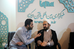 حجت الاسلام ابراهیم کلانتری، معاون فرهنگی و دانشجویی دانشگاه آزاد اسلامی در آخرین روز بیست و هفتمین نمایشگاه بین‌المللی قرآن کریم