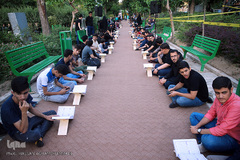 سفره افطار ساده در بوستان رضوان منطقه ۱۰ تهران