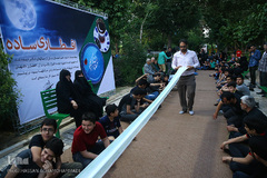 سفره افطار ساده در بوستان رضوان منطقه ۱۰ تهران