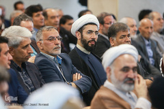 حضور حجت الاسلام والمسلمین مصطفی رستمی، رئیس نهاد نمایندگی مقام معظم رهبری در دانشگاه‌ها در مراسم بزرگداشت اولین سالگرد درگذشت حجت‌الاسلام والمسلمین احمد احمدی