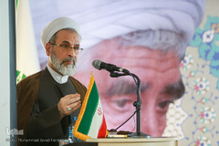  آیت‌الله علیرضا اعرافی، مدیر حوزه‌های علمیه سراسرکشور  در مراسم بزرگداشت اولین سالگرد درگذشت حجت‌الاسلام والمسلمین احمد احمدی