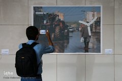 افتتاح نمایشگاه عکس های سیل در ایوان انتظار