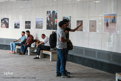 افتتاح نمایشگاه عکس های سیل در ایوان انتظار