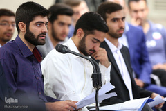 دیدار مدال‌آوران المپیادهای علمی و اعضای تیم ملی والیبال جوانان با رهبر انقلاب