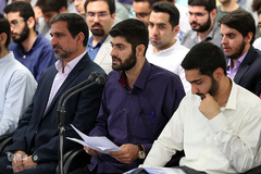 دیدار مدال‌آوران المپیادهای علمی و اعضای تیم ملی والیبال جوانان با رهبر انقلاب