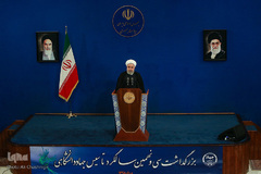 حجت‌الاسلام والمسلمین حسن روحانی، رئیس جمهور اسلامی ایران در مراسم بزرگداشت سالروز تأسیس جهاددانشگاهی