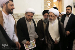 مراسم بزرگداشت آیت الله محمد آصف محسنی(ره) در شبستان امام خمینی (ره) حرم مطهر حضرت فاطمه معصومه سلام الله علیها