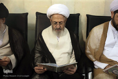 مراسم بزرگداشت آیت الله محمد آصف محسنی(ره) در شبستان امام خمینی (ره) حرم مطهر حضرت فاطمه معصومه سلام الله علیها