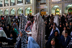 حرم مطهر رضوی در شامگاه عید غدیر‎