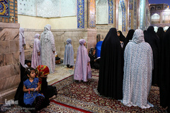 حرم مطهر رضوی در شامگاه عید غدیر‎