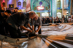 برپایی خیمه ی عزای حسینیه کربلای های تهران