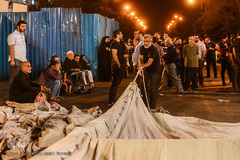 برپایی خیمه ی عزای حسینیه کربلای های تهران