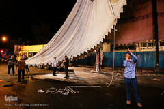 برپایی خیمه ی عزای حسینیه کربلای های تهران