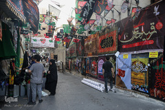 سیاه پوش شدن کوچه‌ها و خیابان‌ها در عزای امام حسین(ع)