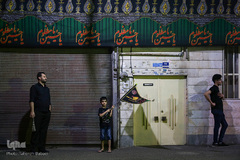 سیاه پوش شدن کوچه‌ها و خیابان‌ها در عزای امام حسین(ع)