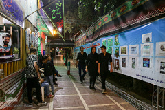 سیاه پوش شدن کوچه‌ها و خیابان‌ها در عزای امام حسین(ع)