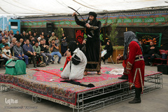 اجرای مراسم تعزیه خوانی در بازار تهران