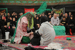 اجرای مراسم تعزیه خوانی در بازار تهران