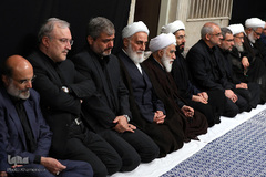 مراسم عزاداری شب عاشورای حسینی در حسینیه امام‌خمینی(ره)