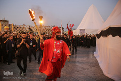 مراسم خیمه سوزان در میدان امام حسین (ع)