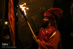 مراسم خیمه سوزان در میدان امام حسین (ع)