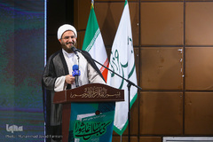 حجت الاسلام و المسلمین محمدجواد حاج علی اکبری، امام جمعه موقت تهران در اختتامیه سومین دوره کتاب سال عاشورا