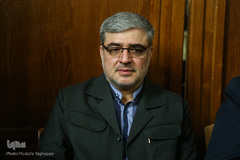 مهدی قره‌شیخلو در مراسم ترحیم قاری و مداح اهل بیت مصطفی طالبی پور