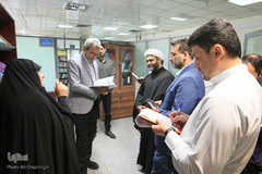 بازدید هادی مزینانی، رئیس مرکز فرهنگی خانواده ناجا از  سازمان قرآنی دانشگاهیان کشور