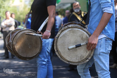 مراسم بدرقه پیک امید کانون به پیاده روی اربعین