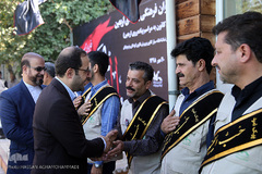 مراسم بدرقه پیک امید کانون به پیاده روی اربعین