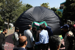 مراسم بدرقه پیک امید کانون به پیاده روی اربعین