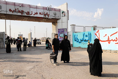 زائران و موکب‌داران در پایانه مرزی چذابه