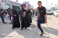 زائران و موکب‌داران در پایانه مرزی چذابه