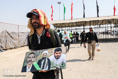 زائران و موکب‌داران در پایانه مرزی چذابه