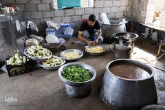 زائران و موکب‌داران در پایانه مرزی چذابه